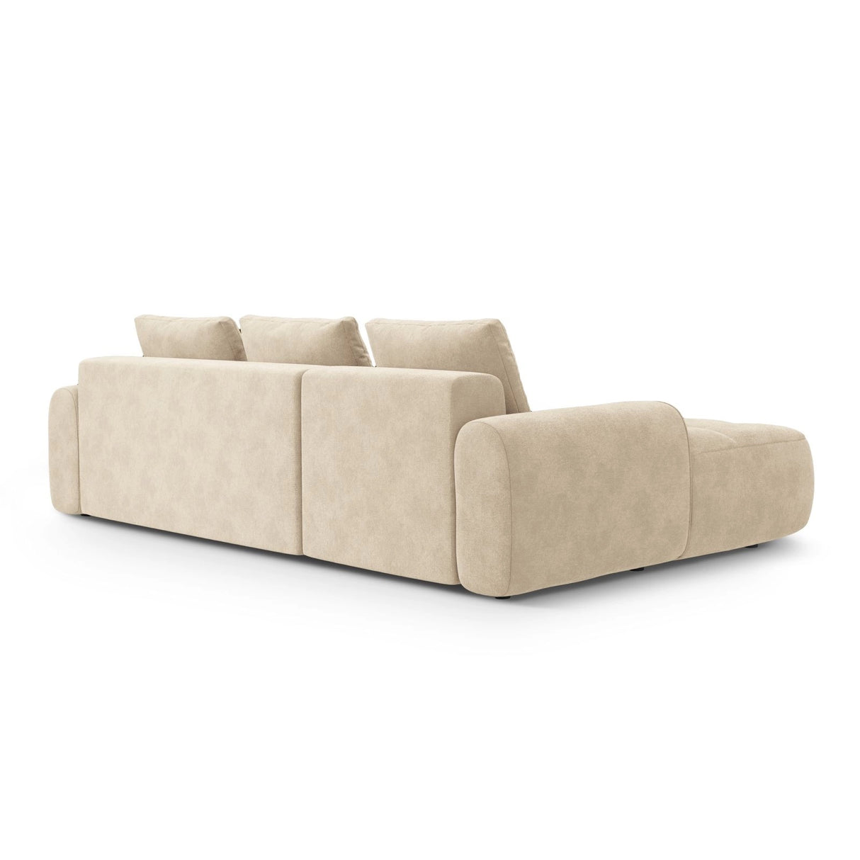 Linz 3-Sitzer Ecksofa mit Schlaffunktion, Linke Seite, aus Samt oder Strukturstoff, 275x142 cm von Cosmopolitan Design – Bild 7