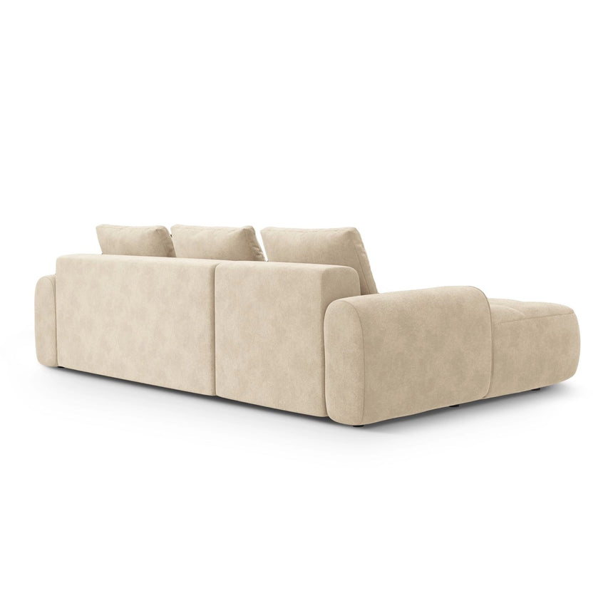 Linz 3-Sitzer Ecksofa mit Schlaffunktion, Linke Seite, aus Samt oder Strukturstoff, 275x142 cm von Cosmopolitan Design – Bild 7