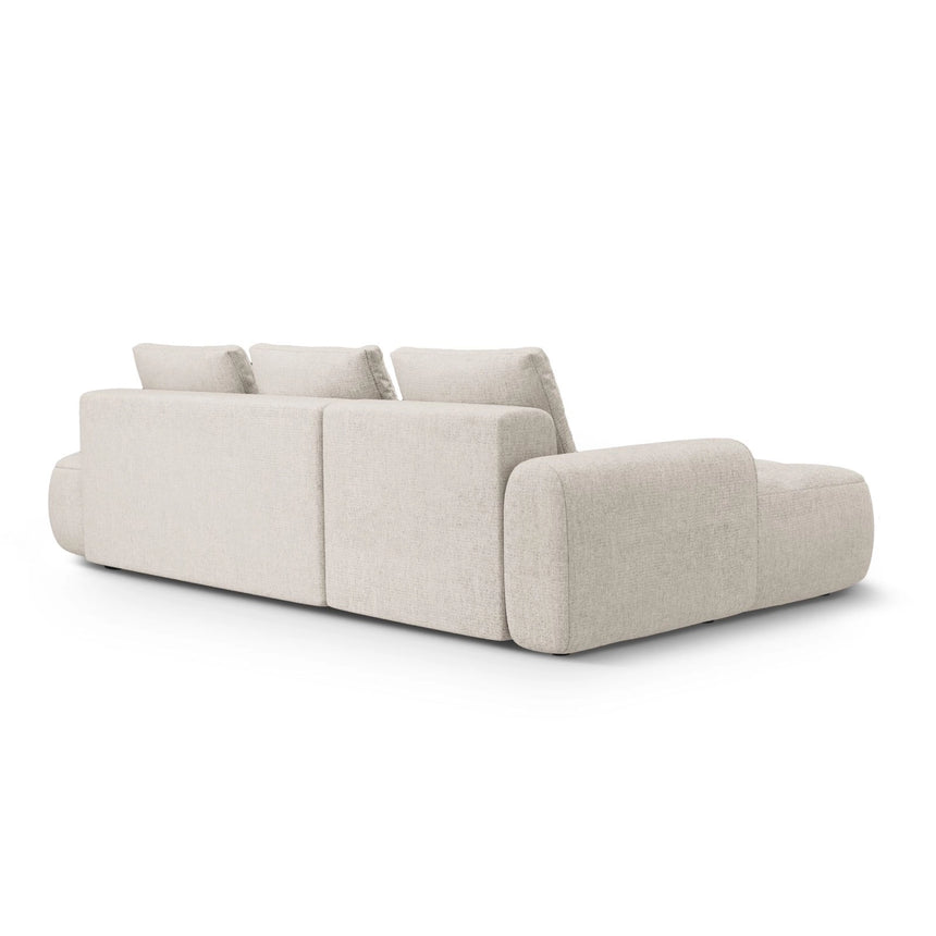 Linz 3-Sitzer Ecksofa mit Schlaffunktion, Linke Seite, aus Strukturierter Stoff in Beige (Sorella 03), 275x142 cm von Cosmopolitan Design – Bild 7