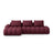 Linz 3-Sitzer Ecksofa mit Schlaffunktion, Linke Seite, aus Strukturierter Stoff in Burgund (Sorella 59), 275x142 cm von Cosmopolitan Design – Bild 1