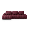 Linz 3-Sitzer Ecksofa mit Schlaffunktion, Linke Seite, aus Strukturierter Stoff in Burgund (Sorella 59), 275x142 cm von Cosmopolitan Design – Bild 1