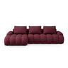 Linz 3-Sitzer Ecksofa mit Schlaffunktion, Linke Seite, aus Strukturierter Stoff in Burgund (Sorella 59), 275x142 cm von Cosmopolitan Design – Bild 1