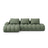 Linz 3-Sitzer Ecksofa mit Schlaffunktion, Linke Seite, aus Strukturierter Stoff in Dunkles olivgrün (Sorella 34), 275x142 cm von Cosmopolitan Design – Bild 1