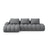 Linz 3-Sitzer Ecksofa mit Schlaffunktion, Linke Seite, aus Strukturierter Stoff in Grau (Sorella 89), 275x142 cm von Cosmopolitan Design – Bild 1
