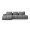 Linz 3-Sitzer Ecksofa mit Schlaffunktion, Linke Seite, aus Strukturierter Stoff in Grau (Sorella 89), 275x142 cm von Cosmopolitan Design – Bild 1