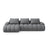 Linz 3-Sitzer Ecksofa mit Schlaffunktion, Linke Seite, aus Strukturierter Stoff in Grau (Sorella 89), 275x142 cm von Cosmopolitan Design – Bild 1
