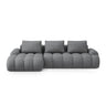 Linz 3-Sitzer Ecksofa mit Schlaffunktion, Linke Seite, aus Strukturierter Stoff in Grau (Sorella 89), 275x142 cm von Cosmopolitan Design – Bild 1