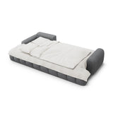 Linz 3-Sitzer Ecksofa mit Schlaffunktion, Linke Seite, aus Strukturierter Stoff in Grau (Sorella 89), 275x142 cm von Cosmopolitan Design – Bild 6