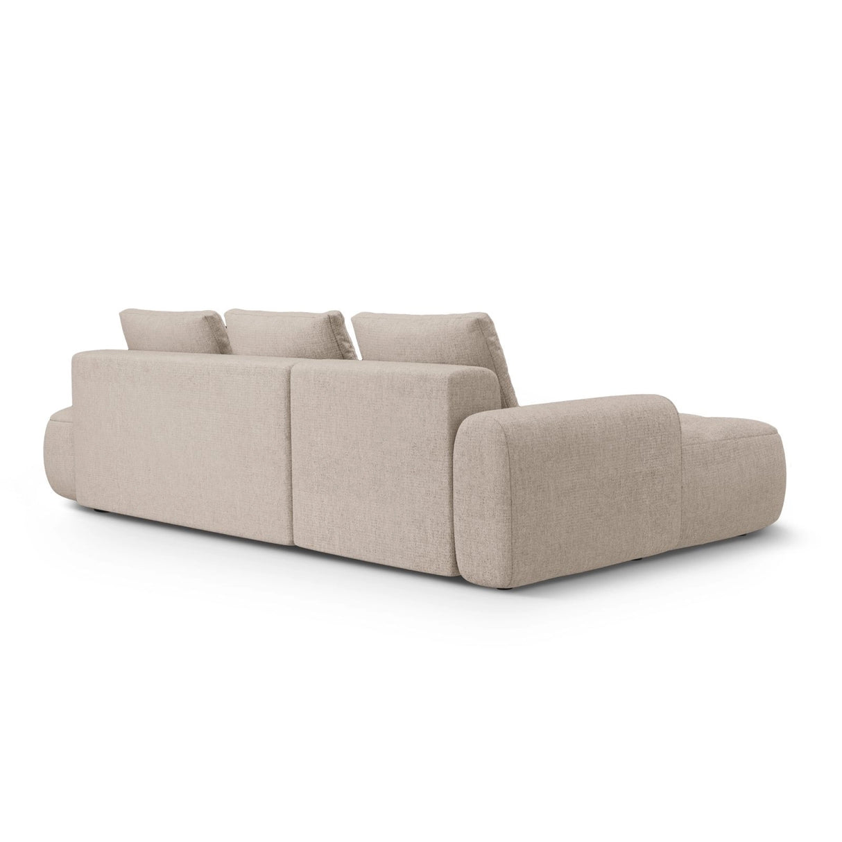Linz 3-Sitzer Ecksofa mit Schlaffunktion, Linke Seite, aus Strukturierter Stoff in Sand (Sorella 05), 275x142 cm von Cosmopolitan Design – Bild 7