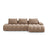 Linz 3-Sitzer Ecksofa mit Schlaffunktion, Rechte Seite, aus Samt in Dunkelbeige (Vogue 3), 275x142 cm von Cosmopolitan Design – Bild 1