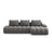Linz 3-Sitzer Ecksofa mit Schlaffunktion, Rechte Seite, aus Samt in Grau (Vogue 15), 275x142 cm von Cosmopolitan Design – Bild 1