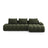 Linz 3-Sitzer Ecksofa mit Schlaffunktion, Rechte Seite, aus Samt in Grün (Vogue 11), 275x142 cm von Cosmopolitan Design – Bild 1