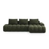 Linz 3-Sitzer Ecksofa mit Schlaffunktion, Rechte Seite, aus Samt in Grün (Vogue 11), 275x142 cm von Cosmopolitan Design – Bild 1