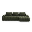 Linz 3-Sitzer Ecksofa mit Schlaffunktion, Rechte Seite, aus Samt in Grün (Vogue 11), 275x142 cm von Cosmopolitan Design – Bild 1