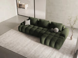 Linz 3-Sitzer Ecksofa mit Schlaffunktion, Rechte Seite, aus Samt in Grün (Vogue 11), 275x142 cm von Cosmopolitan Design – Bild 2