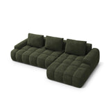 Linz 3-Sitzer Ecksofa mit Schlaffunktion, Rechte Seite, aus Samt in Grün (Vogue 11), 275x142 cm von Cosmopolitan Design – Bild 5