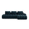 Linz 3-Sitzer Ecksofa mit Schlaffunktion, Rechte Seite, aus Samt in Tiefes Petrol (Vogue 13), 275x142 cm von Cosmopolitan Design – Bild 1