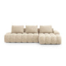 Linz 3-Sitzer Ecksofa mit Schlaffunktion, Rechte Seite, aus Samt oder Strukturstoff, 275x142 cm von Cosmopolitan Design – Bild 1