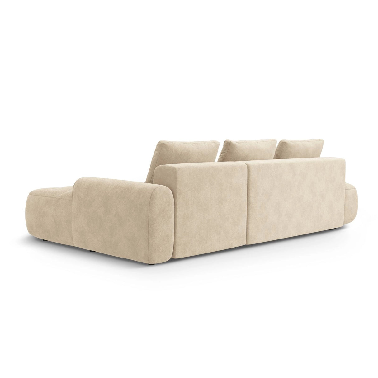 Linz 3-Sitzer Ecksofa mit Schlaffunktion, Rechte Seite, aus Samt oder Strukturstoff, 275x142 cm von Cosmopolitan Design – Bild 7