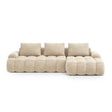 Linz 3-Sitzer Ecksofa mit Schlaffunktion, Rechte Seite, aus Samt oder Strukturstoff, 275x142 cm von Cosmopolitan Design – Bild 1