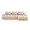 Linz 3-Sitzer Ecksofa mit Schlaffunktion, Rechte Seite, aus Samt oder Strukturstoff, 275x142 cm von Cosmopolitan Design – Bild 1