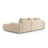 Linz 3-Sitzer Ecksofa mit Schlaffunktion, Rechte Seite, aus Samt oder Strukturstoff, 275x142 cm von Cosmopolitan Design – Bild 7