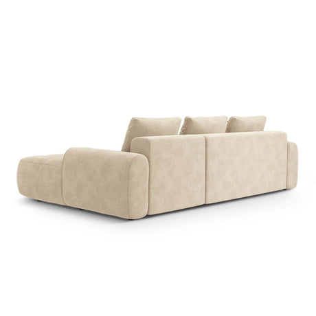 Linz 3-Sitzer Ecksofa mit Schlaffunktion, Rechte Seite, aus Samt oder Strukturstoff, 275x142 cm von Cosmopolitan Design – Bild 7
