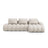 Linz 3-Sitzer Ecksofa mit Schlaffunktion, Rechte Seite, aus Strukturierter Stoff in Beige (Sorella 03), 275x142 cm von Cosmopolitan Design – Bild 1