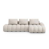 Linz 3-Sitzer Ecksofa mit Schlaffunktion, Rechte Seite, aus Strukturierter Stoff in Beige (Sorella 03), 275x142 cm von Cosmopolitan Design – Bild 1