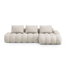 Linz 3-Sitzer Ecksofa mit Schlaffunktion, Rechte Seite, aus Strukturierter Stoff in Beige (Sorella 03), 275x142 cm von Cosmopolitan Design – Bild 1