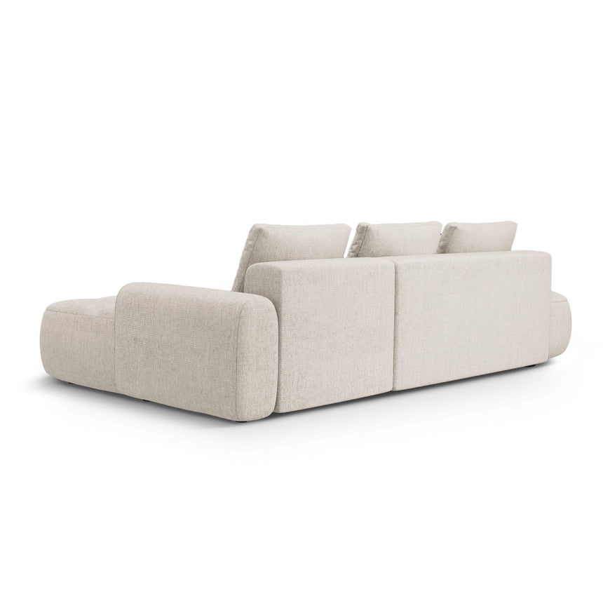 Linz 3-Sitzer Ecksofa mit Schlaffunktion, Rechte Seite, aus Strukturierter Stoff in Beige (Sorella 03), 275x142 cm von Cosmopolitan Design – Bild 7