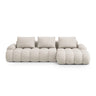 Linz 3-Sitzer Ecksofa mit Schlaffunktion, Rechte Seite, aus Strukturierter Stoff in Beige (Sorella 03), 275x142 cm von Cosmopolitan Design – Bild 1