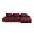 Linz 3-Sitzer Ecksofa mit Schlaffunktion, Rechte Seite, aus Strukturierter Stoff in Burgund (Sorella 59), 275x142 cm von Cosmopolitan Design – Bild 1