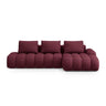 Linz 3-Sitzer Ecksofa mit Schlaffunktion, Rechte Seite, aus Strukturierter Stoff in Burgund (Sorella 59), 275x142 cm von Cosmopolitan Design – Bild 1