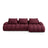Linz 3-Sitzer Ecksofa mit Schlaffunktion, Rechte Seite, aus Strukturierter Stoff in Burgund (Sorella 59), 275x142 cm von Cosmopolitan Design – Bild 1