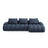 Linz 3-Sitzer Ecksofa mit Schlaffunktion, Rechte Seite, aus Strukturierter Stoff in Dunkelblau (Sorella 77), 275x142 cm von Cosmopolitan Design – Bild 1