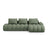 Linz 3-Sitzer Ecksofa mit Schlaffunktion, Rechte Seite, aus Strukturierter Stoff in Dunkles olivgrün (Sorella 34), 275x142 cm von Cosmopolitan Design – Bild 1