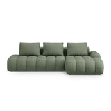 Linz 3-Sitzer Ecksofa mit Schlaffunktion, Rechte Seite, aus Strukturierter Stoff in Dunkles olivgrün (Sorella 34), 275x142 cm von Cosmopolitan Design – Bild 1