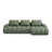Linz 3-Sitzer Ecksofa mit Schlaffunktion, Rechte Seite, aus Strukturierter Stoff in Dunkles olivgrün (Sorella 34), 275x142 cm von Cosmopolitan Design – Bild 1