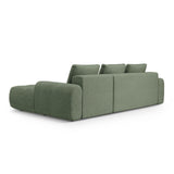 Linz 3-Sitzer Ecksofa mit Schlaffunktion, Rechte Seite, aus Strukturierter Stoff in Dunkles olivgrün (Sorella 34), 275x142 cm von Cosmopolitan Design – Bild 7
