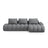 Linz 3-Sitzer Ecksofa mit Schlaffunktion, Rechte Seite, aus Strukturierter Stoff in Grau (Sorella 89), 275x142 cm von Cosmopolitan Design – Bild 1