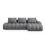 Linz 3-Sitzer Ecksofa mit Schlaffunktion, Rechte Seite, aus Strukturierter Stoff in Grau (Sorella 89), 275x142 cm von Cosmopolitan Design – Bild 1