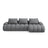 Linz 3-Sitzer Ecksofa mit Schlaffunktion, Rechte Seite, aus Strukturierter Stoff in Grau (Sorella 89), 275x142 cm von Cosmopolitan Design – Bild 1