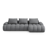 Linz 3-Sitzer Ecksofa mit Schlaffunktion, Rechte Seite, aus Strukturierter Stoff in Grau (Sorella 89), 275x142 cm von Cosmopolitan Design – Bild 1