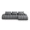 Linz 3-Sitzer Ecksofa mit Schlaffunktion, Rechte Seite, aus Strukturierter Stoff in Grau (Sorella 89), 275x142 cm von Cosmopolitan Design – Bild 1