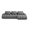 Linz 3-Sitzer Ecksofa mit Schlaffunktion, Rechte Seite, aus Strukturierter Stoff in Grau (Sorella 89), 275x142 cm von Cosmopolitan Design – Bild 1