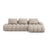 Linz 3-Sitzer Ecksofa mit Schlaffunktion, Rechte Seite, aus Strukturierter Stoff in Sand (Sorella 05), 275x142 cm von Cosmopolitan Design – Bild 1