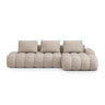 Linz 3-Sitzer Ecksofa mit Schlaffunktion, Rechte Seite, aus Strukturierter Stoff in Sand (Sorella 05), 275x142 cm von Cosmopolitan Design – Bild 1