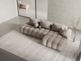 Linz 3-Sitzer Ecksofa mit Schlaffunktion, Rechte Seite, aus Strukturierter Stoff in Sand (Sorella 05), 275x142 cm von Cosmopolitan Design – Bild 2
