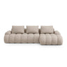 Linz 3-Sitzer Ecksofa mit Schlaffunktion, Rechte Seite, aus Strukturierter Stoff in Sand (Sorella 05), 275x142 cm von Cosmopolitan Design – Bild 1